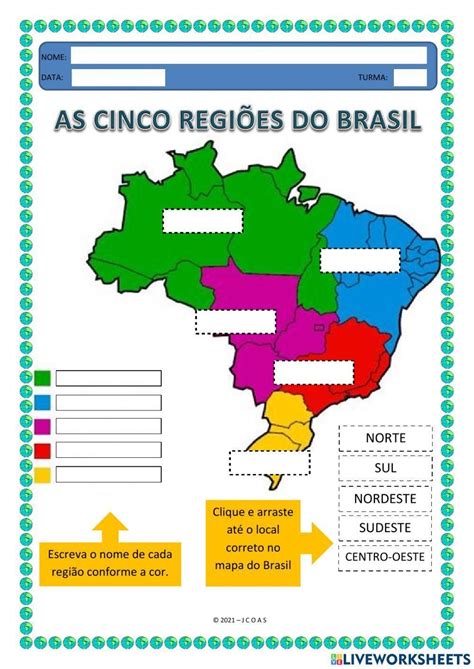 Atividades Sobre As Regiões Do Brasil 5 Ano Com Gabarito