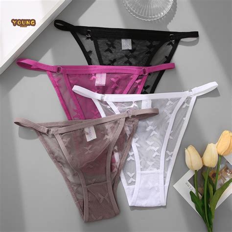 Womens Sexy Panties Lace Sheer See Through Thong Underwear G String