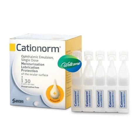 Santen Cationorm Preservative Free Ophthalmic Emulsion 04ml Single Dose Vials 30s Wellcome