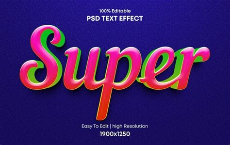 S Per Efecto De Texto D Psd Editable Archivo Psd Premium