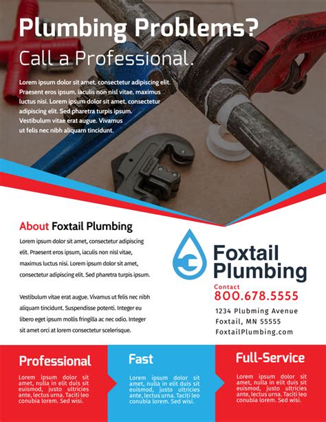 Plumbing Professionals Flyer Template | MyCreativeShop