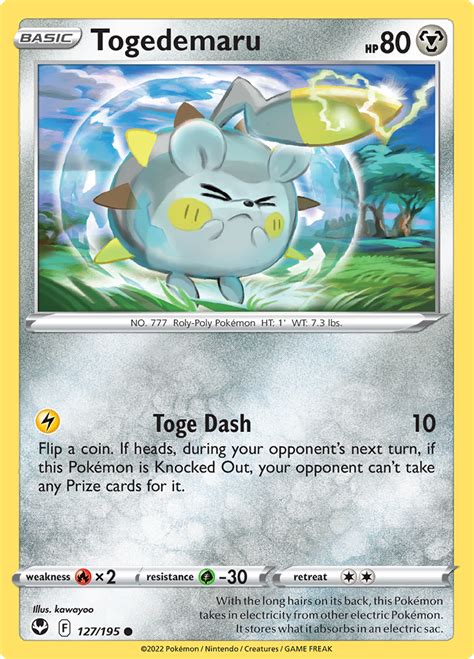 Togedemaru Silver Tempest Common Shady Bloom