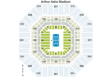 US Open - Premium Courtside Tickets - Seating Chart on Make a GIF