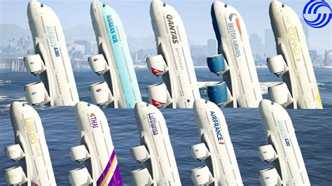 Gta V Airbus A Airplanes Sinking Underwater Best Extreme Longer