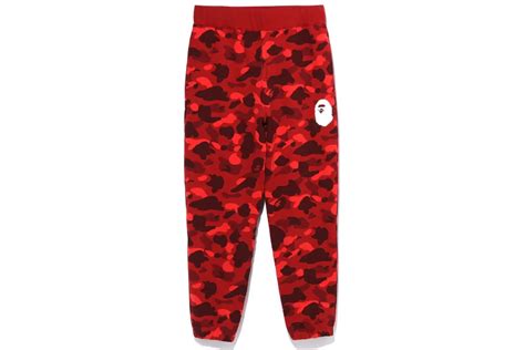 BAPE Color Camo Wide Fit Sweat Pants Red Men's - SS23 - US