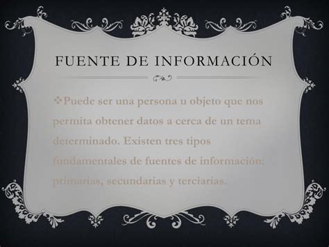 Ppt Fuentes De InformaciÓn Powerpoint Presentation Free Download