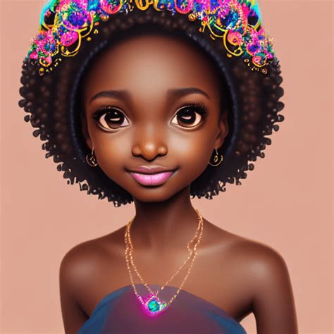 Beautiful K Dark Brown Skin Disney Princess Vector Creative Fabrica