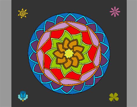 Dibujo De Mandala Pintado Por Queyla En Dibujos Net El D A A