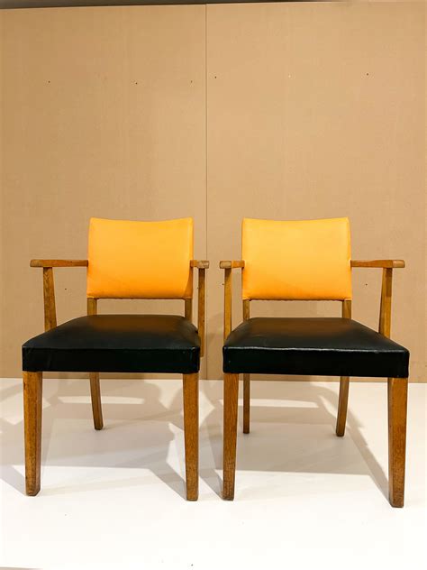 Pair Of Solid Oak Chairs – Shush Interiors Leeds