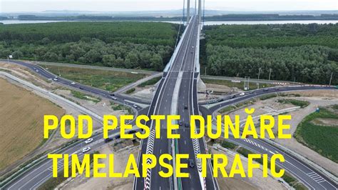 Timelapse Trafic Ziua Deschiderii Podul Suspendat Peste Dun Re