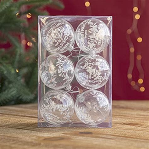 Kezqiaxn Clear Christmas Ball Ornaments Pcs Inch Christmas Balls