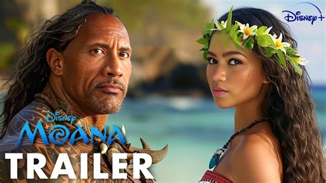 Moana Live Action 2024 First Trailer Zendaya Dwayne Johnson