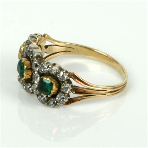 Buy Antique Georgian Era Emerald And Diamond Ring Kalmar Antiques