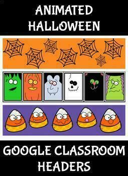 Halloween Google Classroom Headers - Animated by Mrs Cloud | TPT