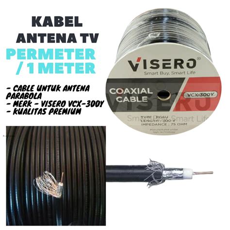 Jual KABEL ANTENA TV RG6 METERAN KABEL ANTENA TV PERMETER CABLE