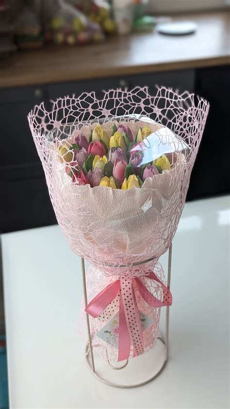 Букеты на 8 марта из зефира