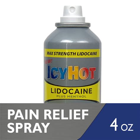 Icy Hot Max Strength Pain Relief Spray With Lidocaine Oz Walmart Walmart