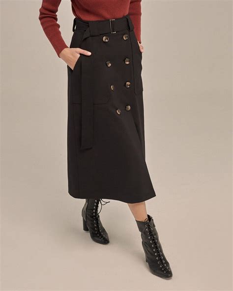 14 моделей юбок с пуговицами спереди для женщин, которые хотят быть в ...