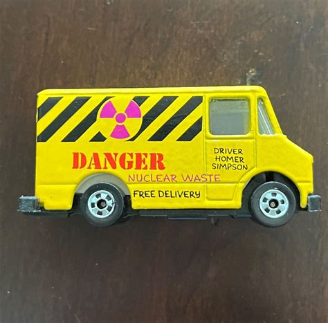 Vintage Hot Wheels Homer Simpson Nuclear Waste Delivery Van