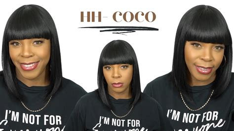 The Wig Brazilian Human Hair Blend Wig Hh Coco Wigtypes Youtube