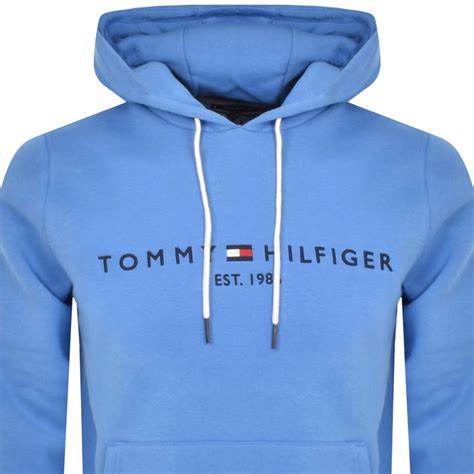 Tommy Hilfiger Logo Hoodie Blue Mainline Menswear