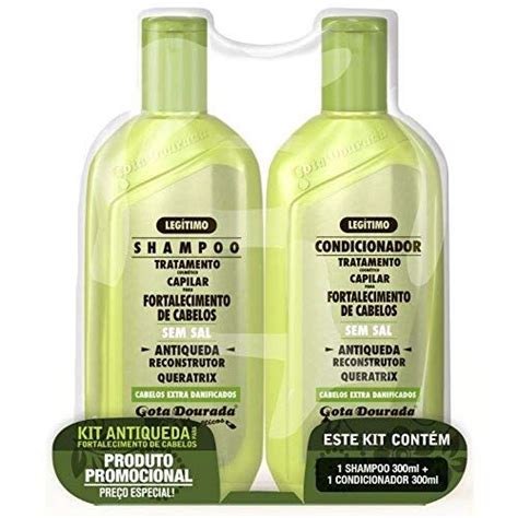 Kit Shampoo Gota Dourada Gota Dourada Tratamento Capilar Alisamento