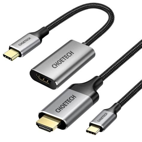 Choetech Hub Usb C Till Hdmi Kabel M Gr Gr Grey Fyndiq