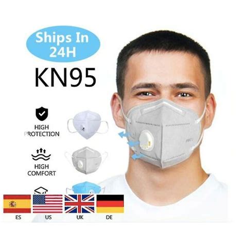 10pcs N95 Valve Mask 5 Layer Flu Anti Infection N95 Protective Masks