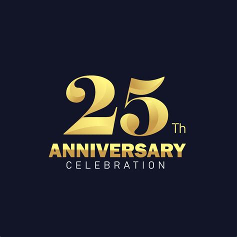 25th anniversary logo design, golden anniversary logo. 25th anniversary ...