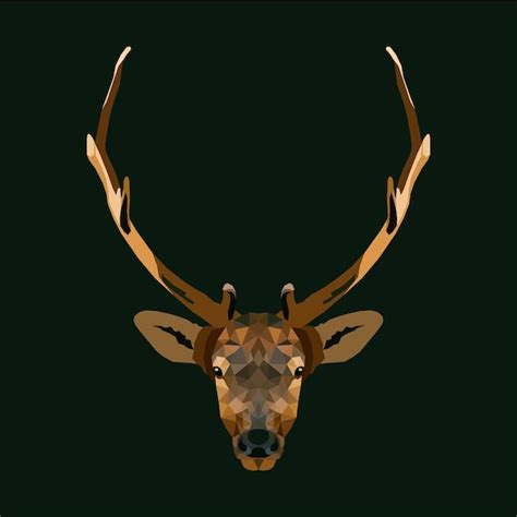 Premium Vector The Elk Polygon Illustration