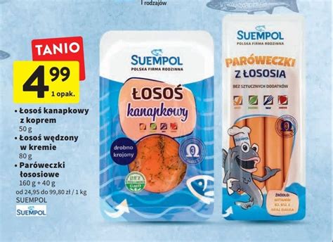 Paróweczki z łososia Suempol cena promocje opinie sklep Blix