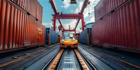 Premium Photo Transport Industry Concept With Cars Being Loaded Onto