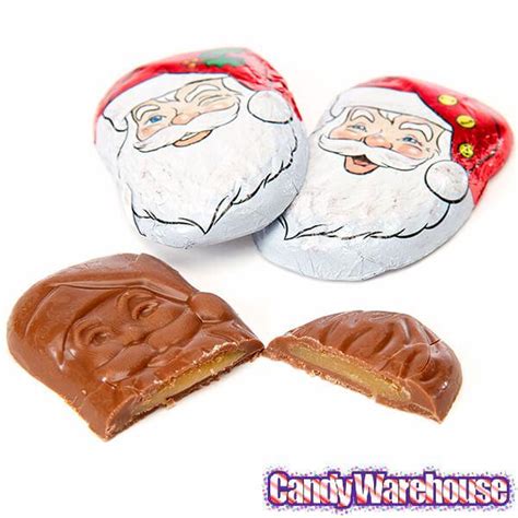 Palmer Foiled Milk Chocolate Santas With Caramel Filling 4lb Bag