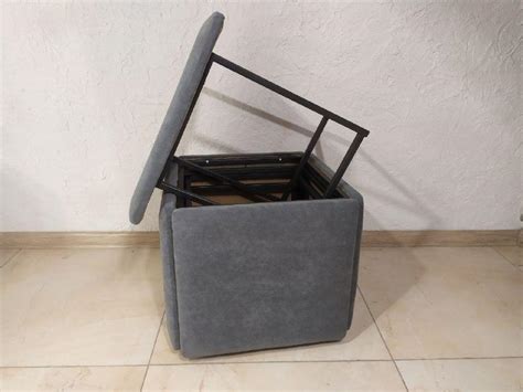 Пуф Трансформер 5 в 1 Смарт Пуфик 5в1 Квадратный Мягкий на Колесах Куб ...