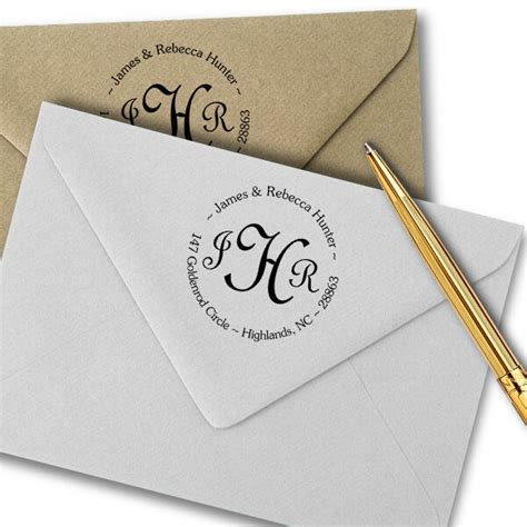 Monogram Address Stamp - CustomStamps.com