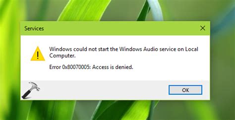 Fix Error X Access Is Denied For Services In Windows