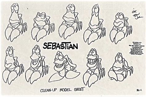 Walt Disney Sketches - Sebastian - Walt Disney Characters Photo ...