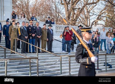 U S Army Col Jerry Farnsworth Left Center Acting Superintendent