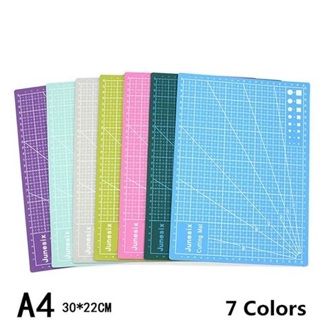 Junesix Cutting Pad Board Multipurpose PVC Size A4 Random Color