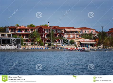 Visi N Desde El Mar A La Playa De Agios Sostis Isla De Zakynthos