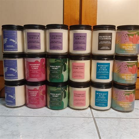 Bath Body Works Single Wick Scented Candle Furniture Home Living