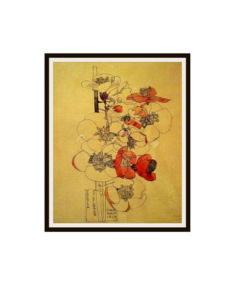 Charles Rennie Mackintosh Art Print Art Nouveau Flowers 4 8 - Etsy