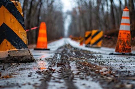 Road Closed ,caution for Drivers Stock Photo - Image of caution, route ...