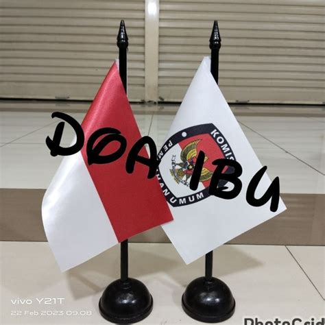 Jual Tiang Kayu Meja Bendera Meja Indonesia Kpu Shopee Indonesia