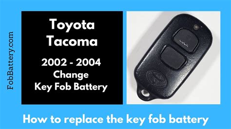 Toyota Tacoma Key Fob Battery Replacement Youtube