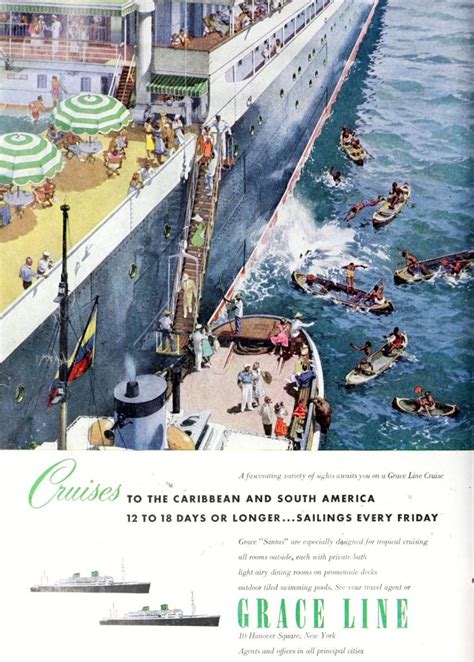 See old cruise ships & ocean vacations from the '30s through the '60s ...