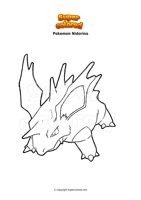 Ausmalbild Pokemon Nidorino