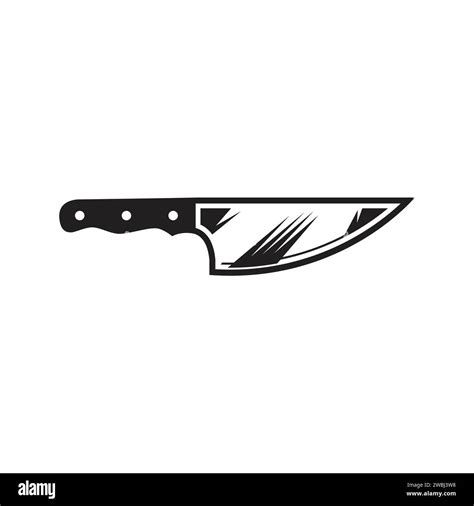 Design Mit Butcher Knife Logo Messer Silhouette Logo Elegant Auf