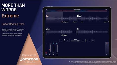 Guitar Backing Track More Than Words Extreme Youtube