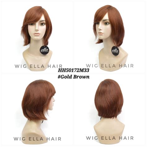 Jual Wig Rambut Asli Atau Human Hair Wig Ella HH50172M33 Gold Brown